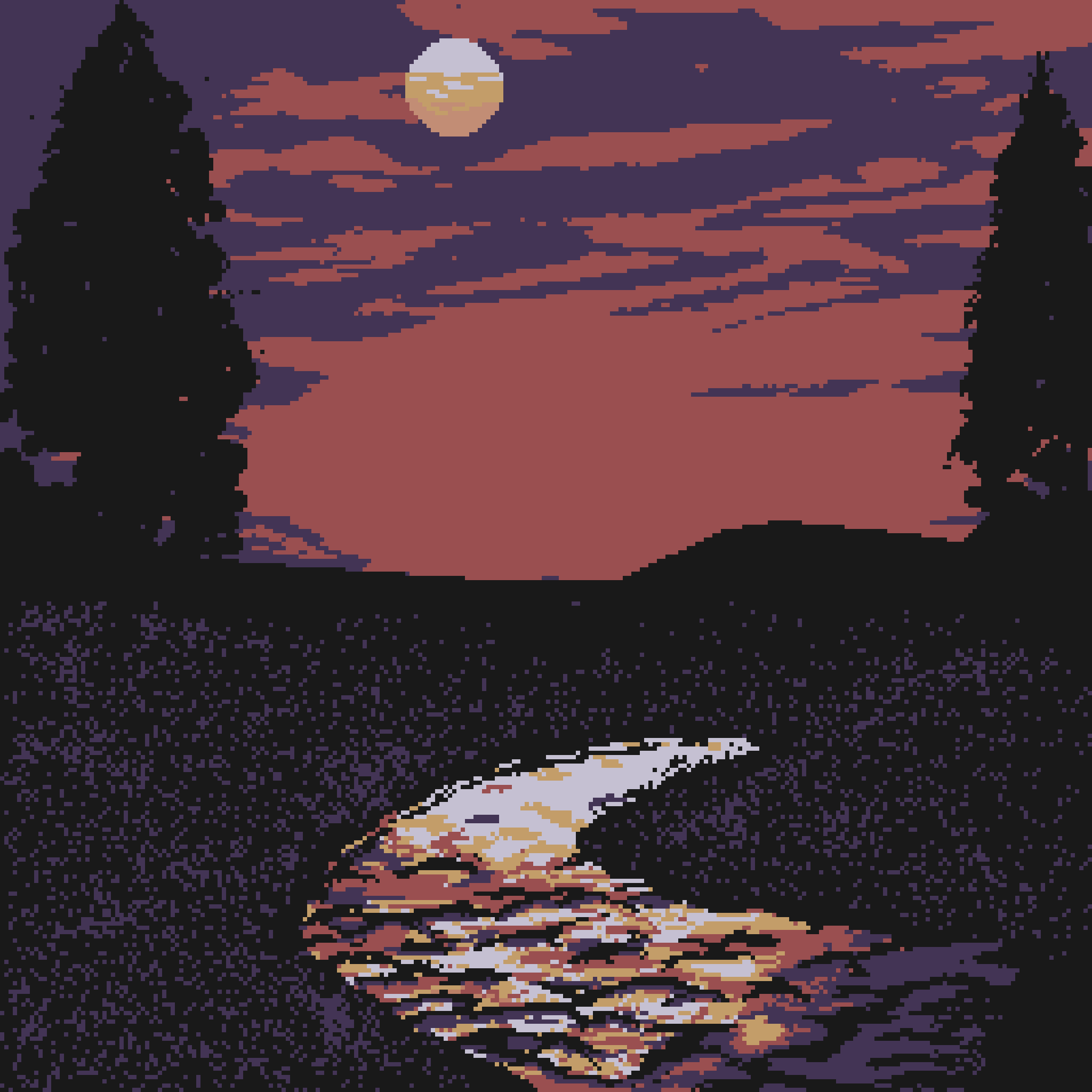 Pixel Sunset #4 static token preview