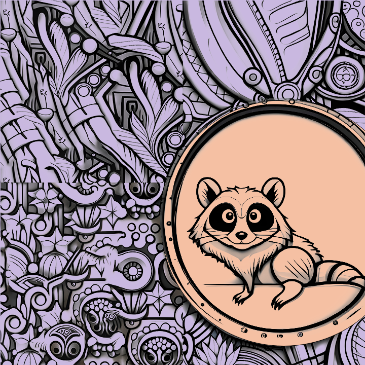 Playful weasel #22 static token preview