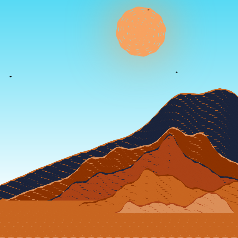 Painted Mountain Sunset #24 static token preview