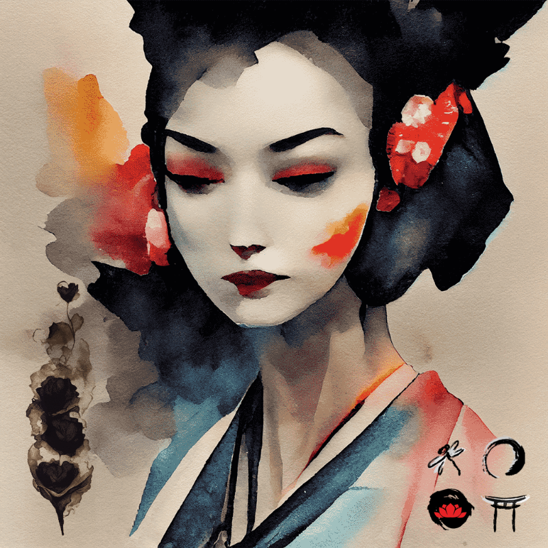 Black Rose and Geisha #17 static token preview