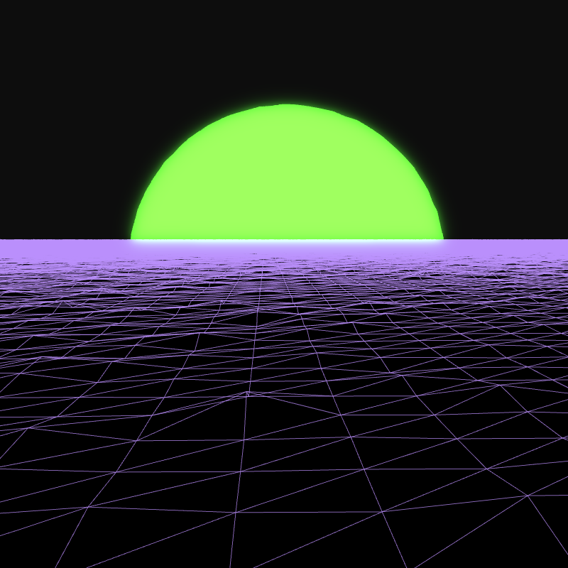 Generative Retrowave Field #9 static token preview