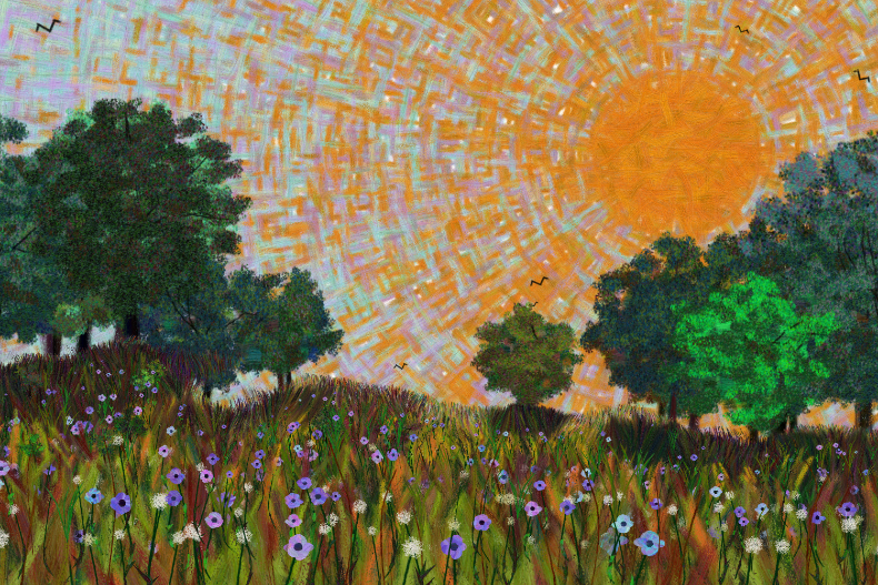Flowers and Sky #14 static token preview