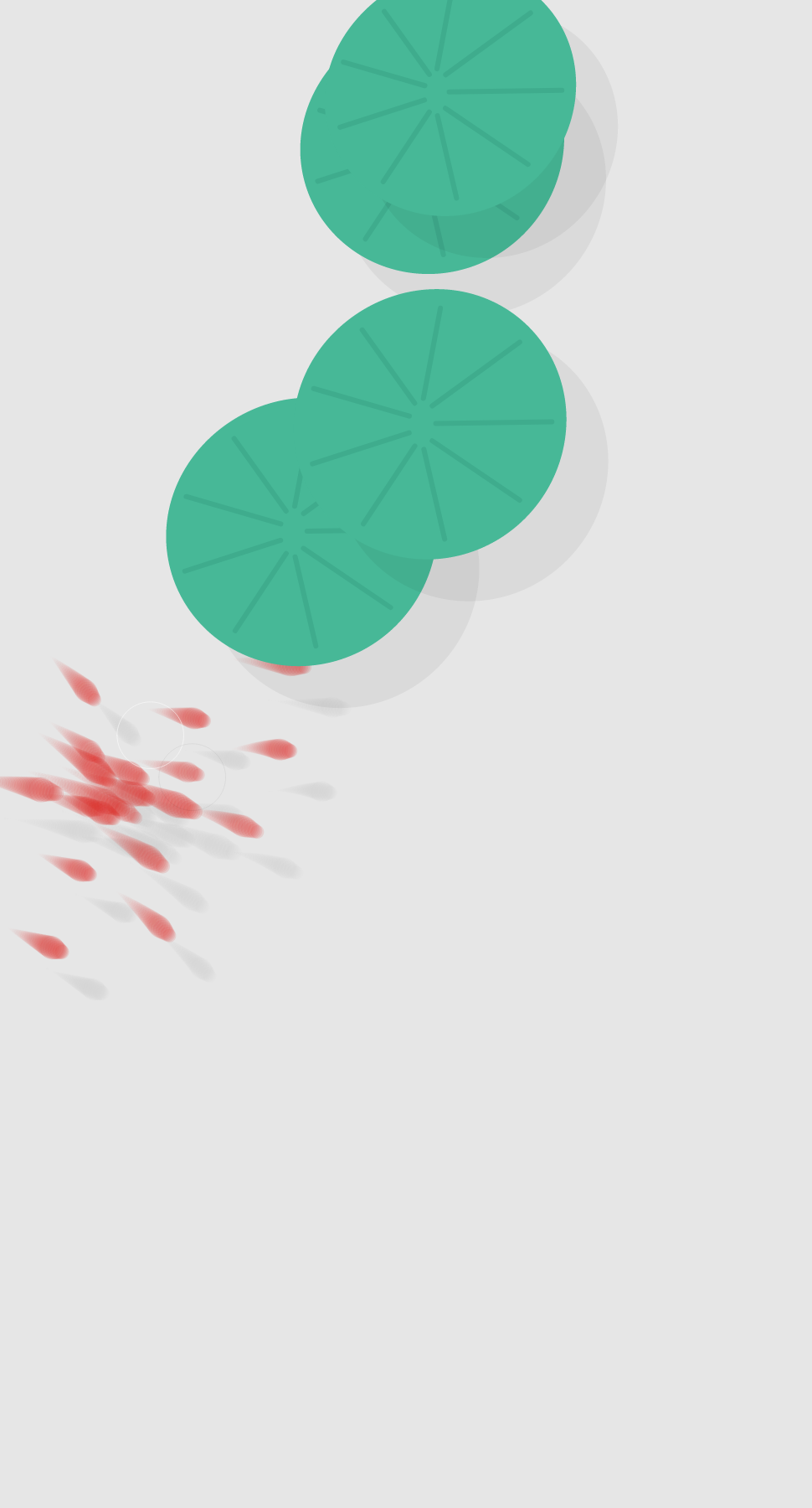 Fish playing among lotus leaves #2 static token preview
