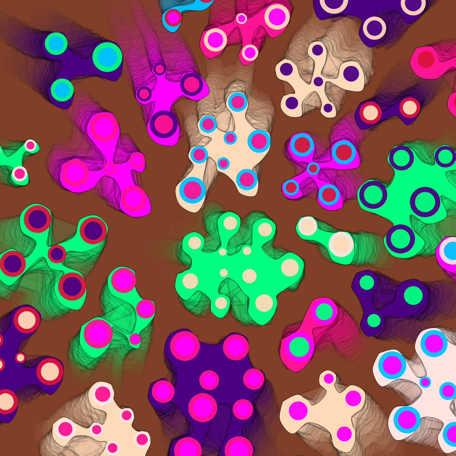 Geometric colorful shapes #1 static token preview