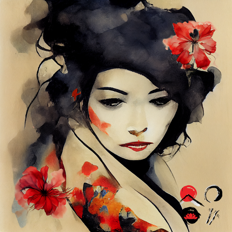 Depressed Geisha #6 static token preview
