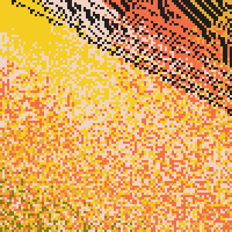 Colored Elementary Cellular Automaton #13 static token preview
