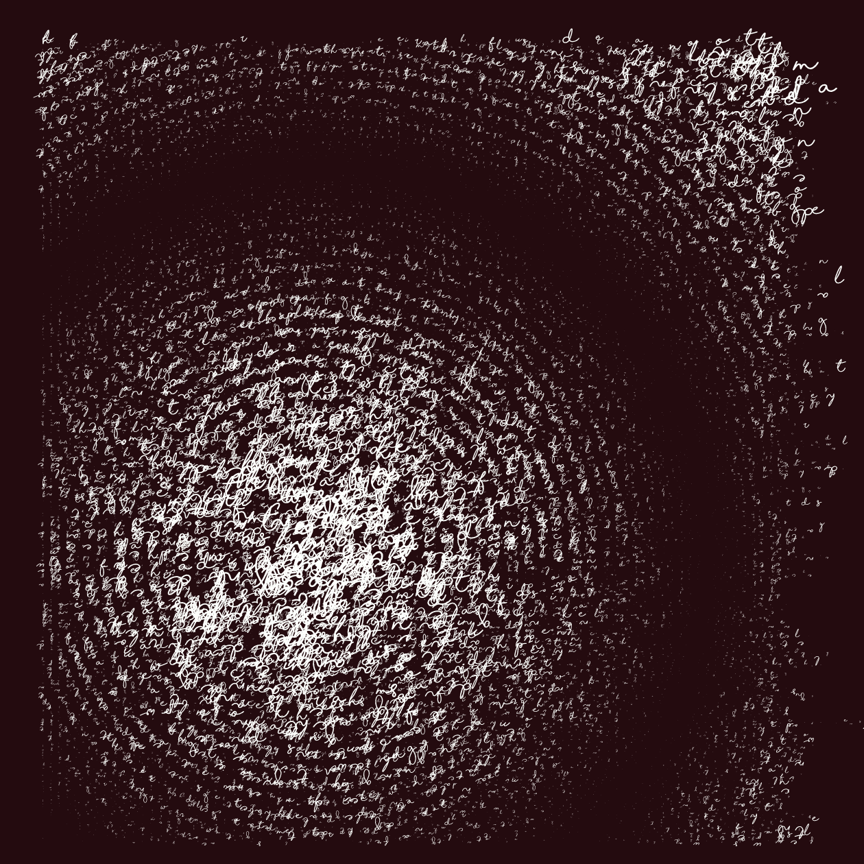 Asemic Writing 1o1 #23 static token preview