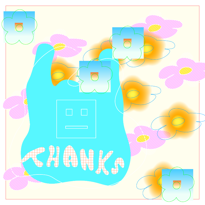thanks bag and flowers #8 static token preview