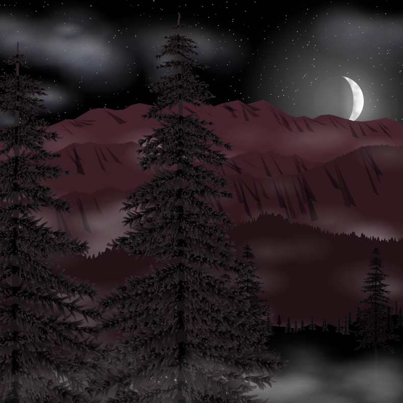 Moonlit Mountains #11 static token preview