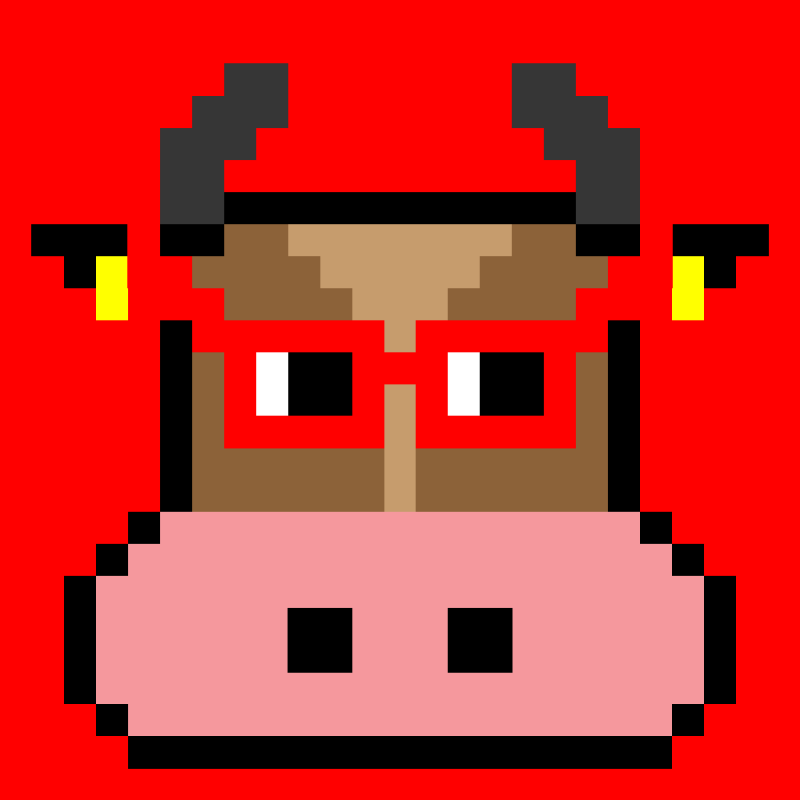 pixel cow #16 static token preview