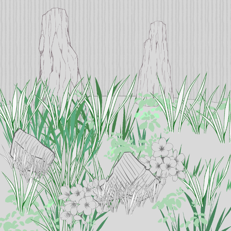 Wild Grass and Rubble #1 static token preview