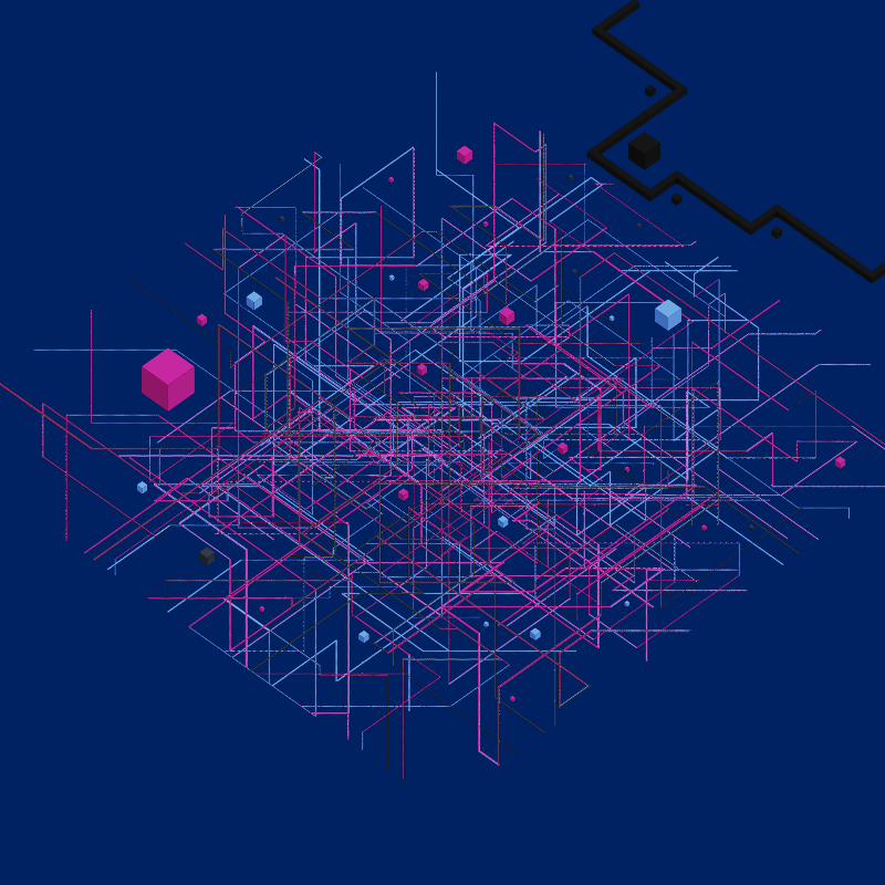 Luminous Streaks and cubes #8 static token preview