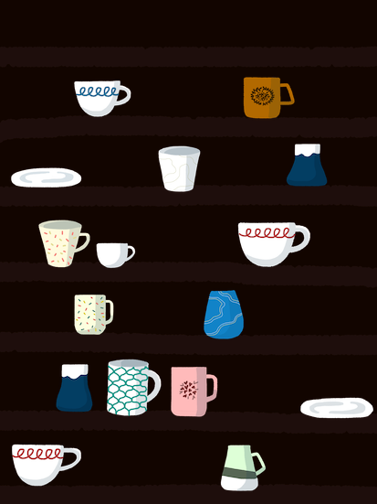 Cups on Shelf #5 static token preview