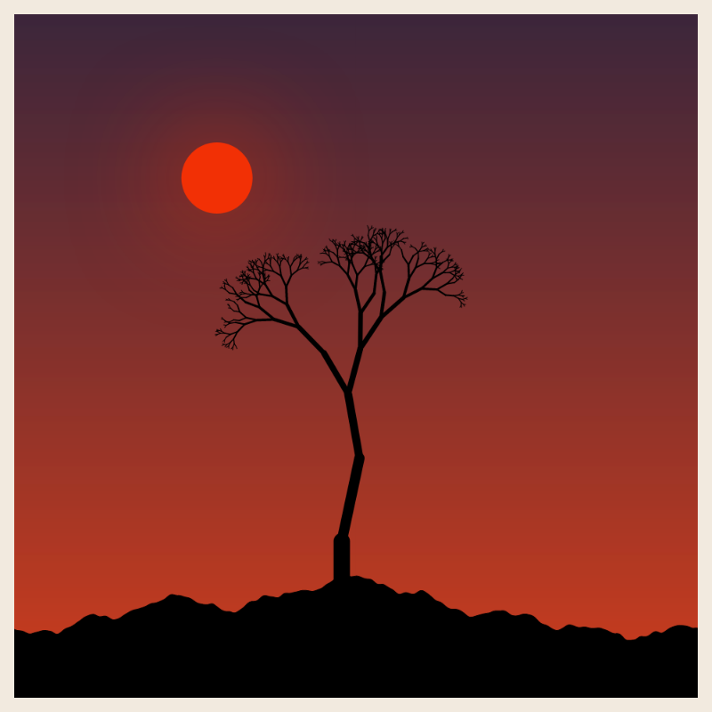 Sunset on cliff #12 static token preview