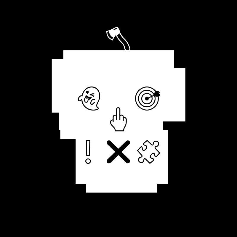 NotSkull(B&W) #7 static token preview