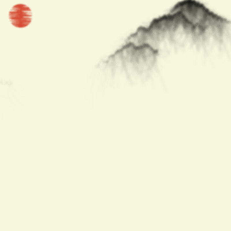 Sumi-E Mountains & Bamboo #3 static token preview