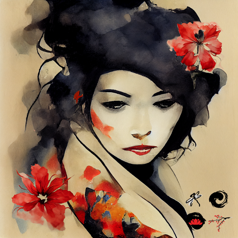 Depressed Geisha #4 static token preview