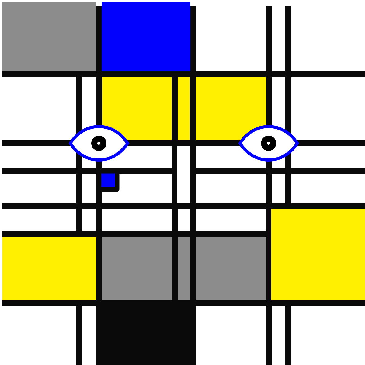 Mondrian Faces #3 static token preview