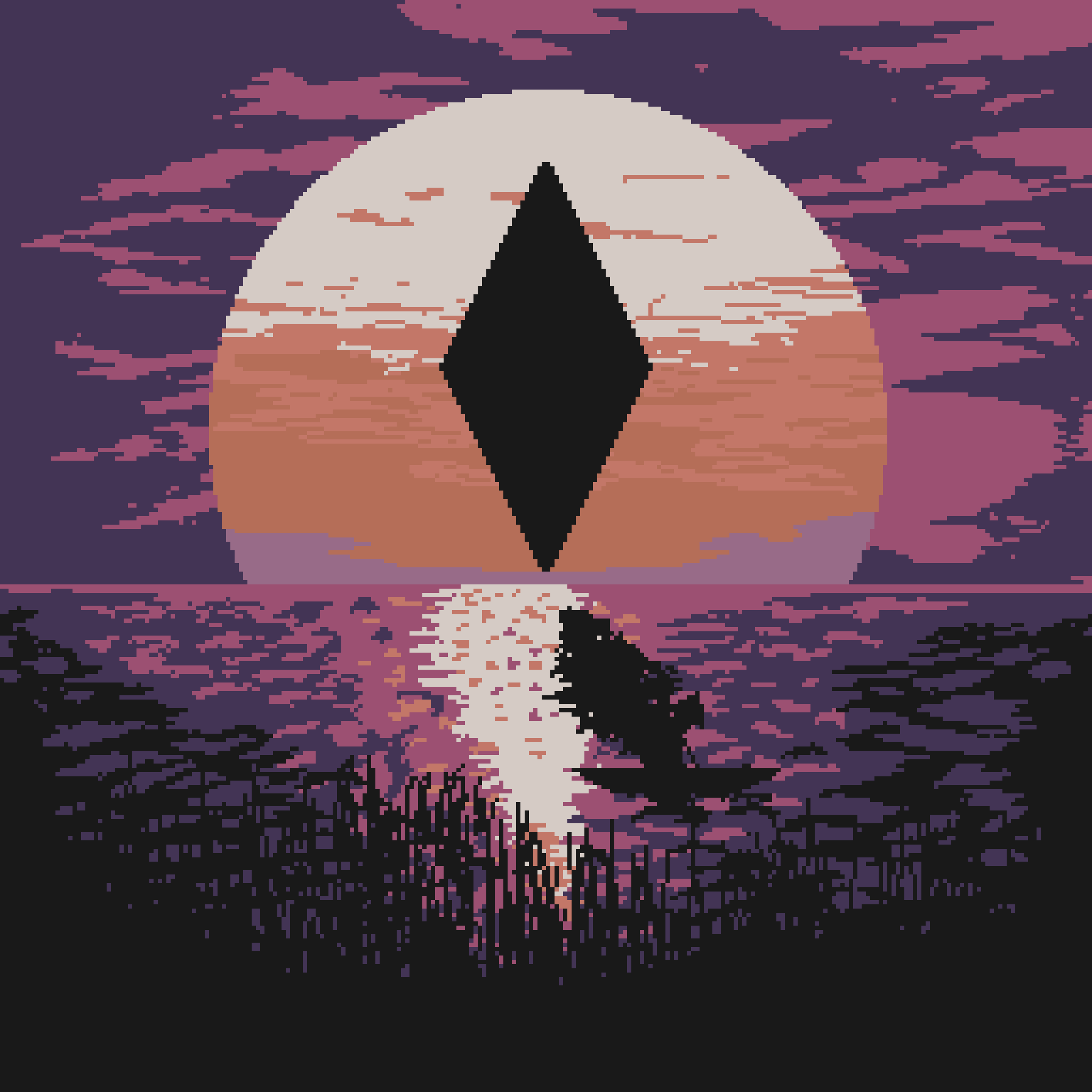 Pixel Sunset #7 static token preview