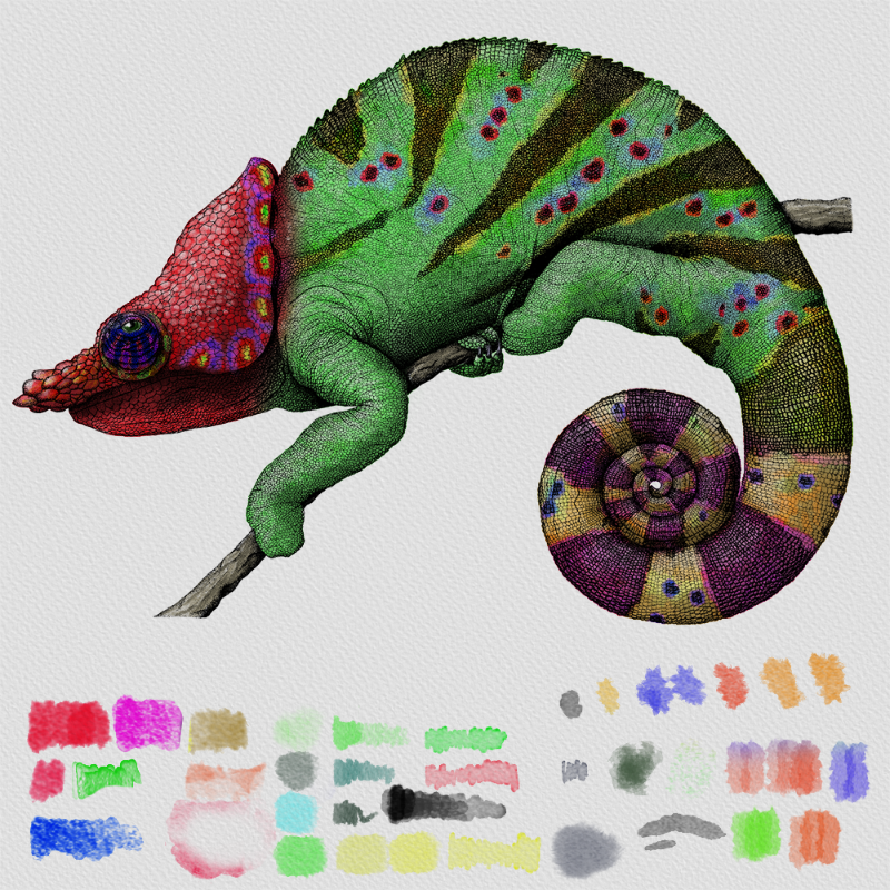 Colorful Cameleon #12 static token preview