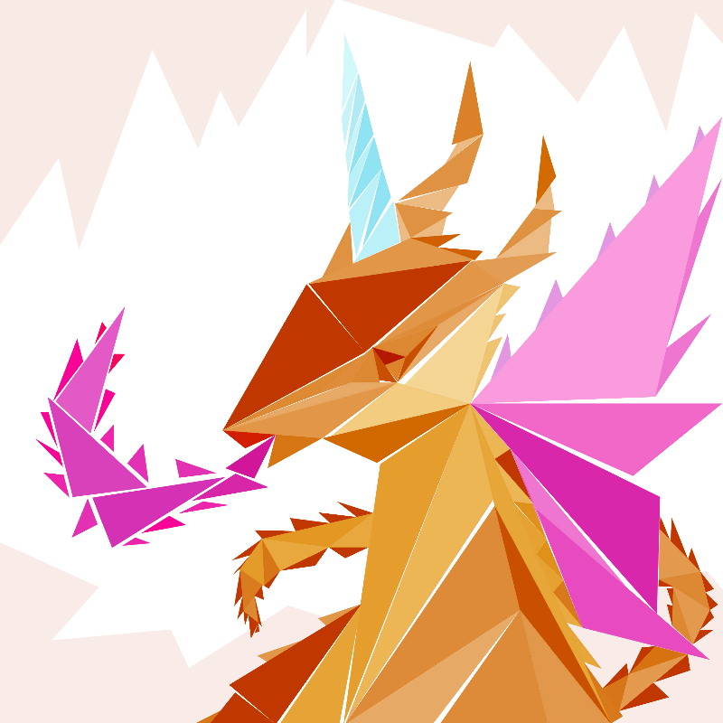 Unicorn dragon #7 static token preview