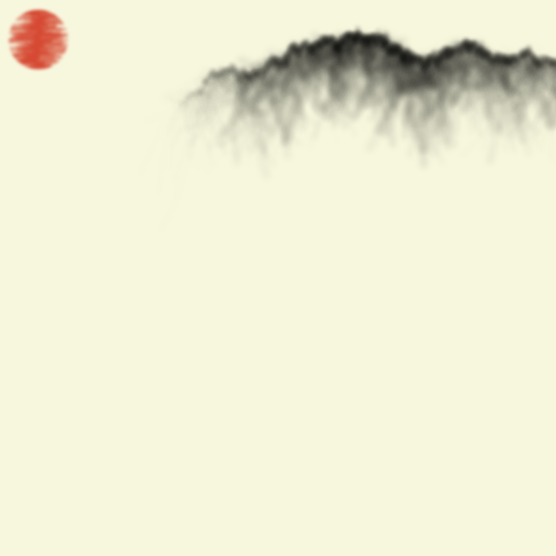 Sumi-E Mountains & Bamboo #19 static token preview