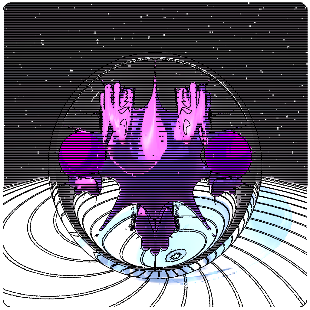 LL21 Mac Plus Fractal-in-a-Globe #10 static token preview