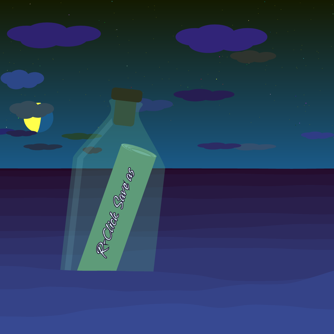 message in the bottle #8 static token preview