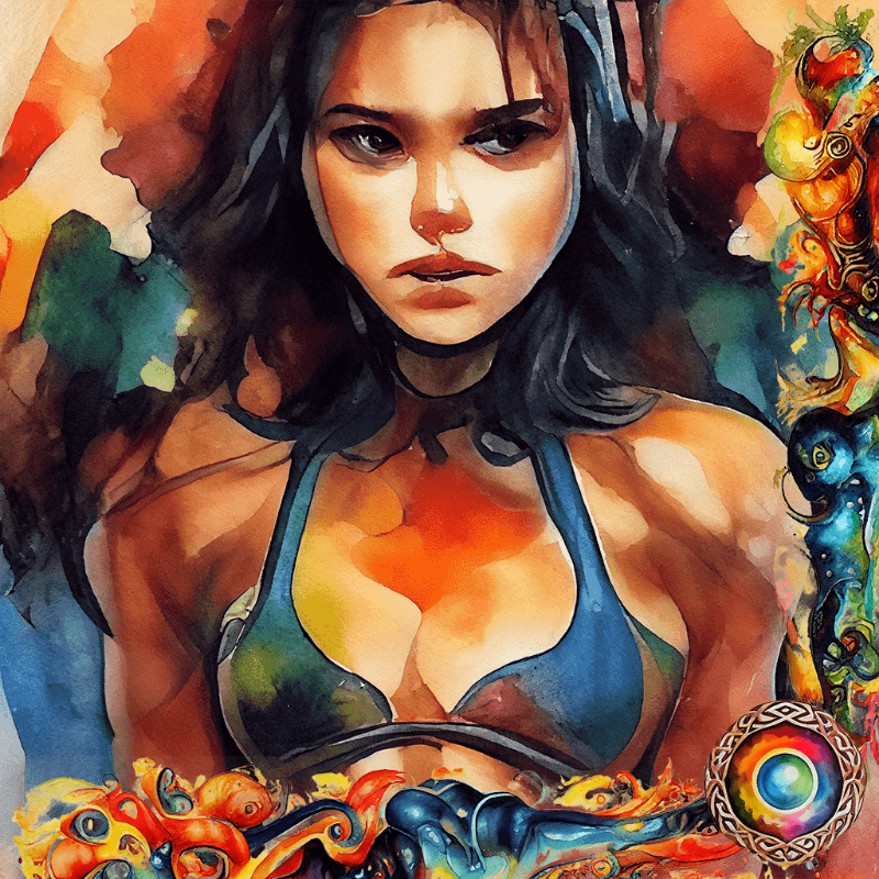 Athletic Girl #5 static token preview