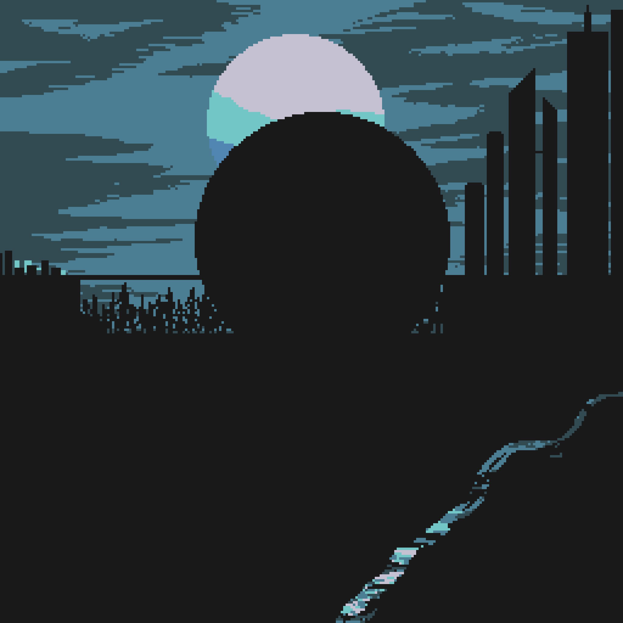 Pixel Sunset #3 static token preview