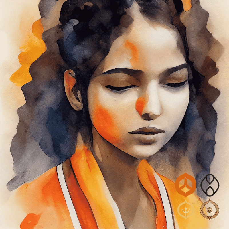 Hindu girl meditating #12 static token preview