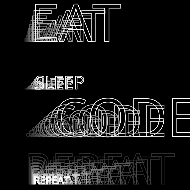 Eat Sleep Code Repeat #3 static token preview