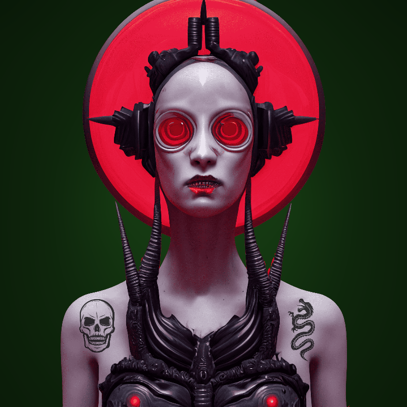 Cyber Girl #10 static token preview