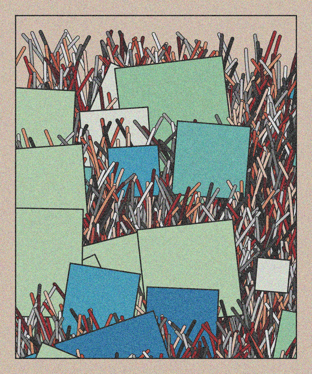 Paper salad with colored cardboard #6 static token preview