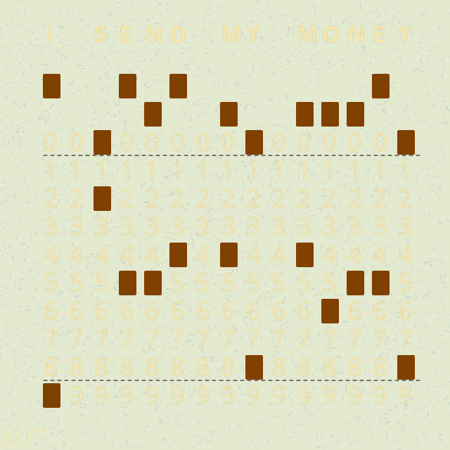 Punched Card Poetry #10 static token preview