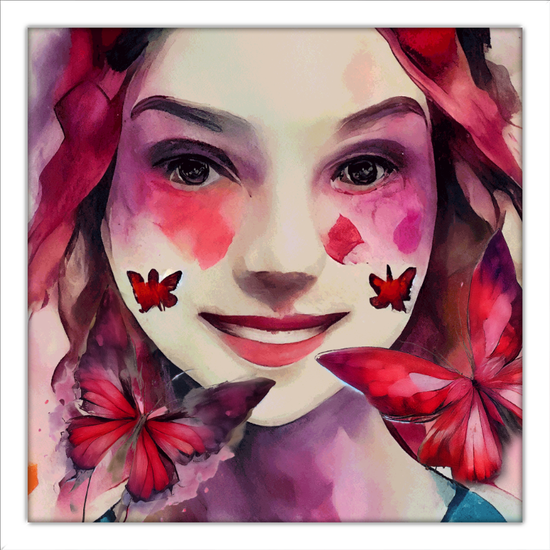 Alice and Magenta Butterflies #4 static token preview