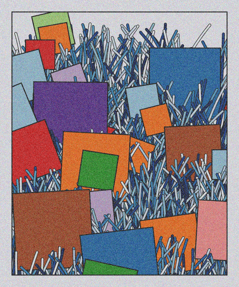 Paper salad with colored cardboard #4 static token preview