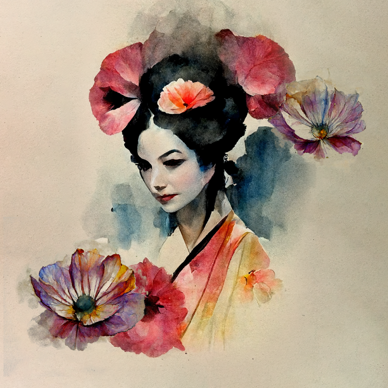 Flower Geisha #3 static token preview