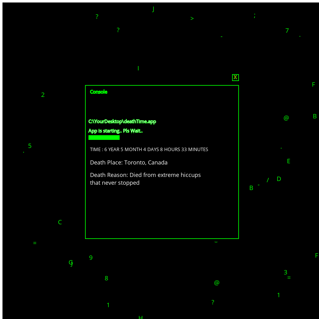Death Time Console App #7 static token preview