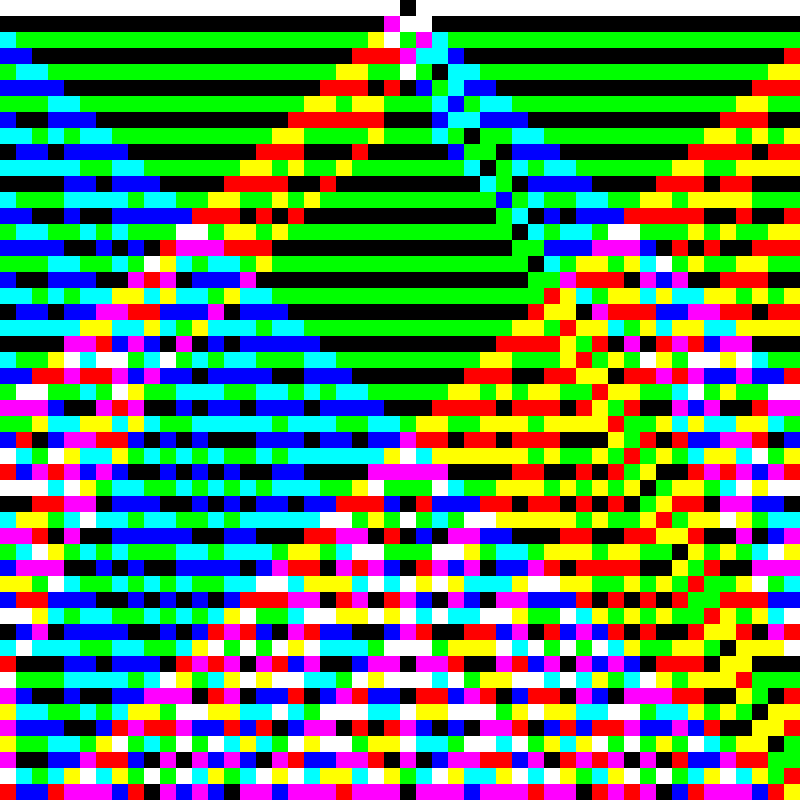 RGB Elementary Cellular Automaton #488 static token preview