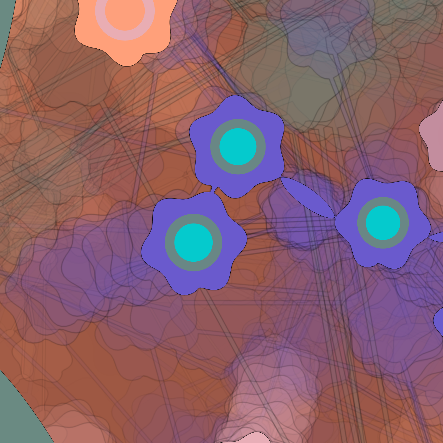 Geometric colorful shapes #5 static token preview