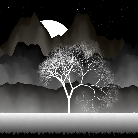 B&W Landscape #1 static token preview