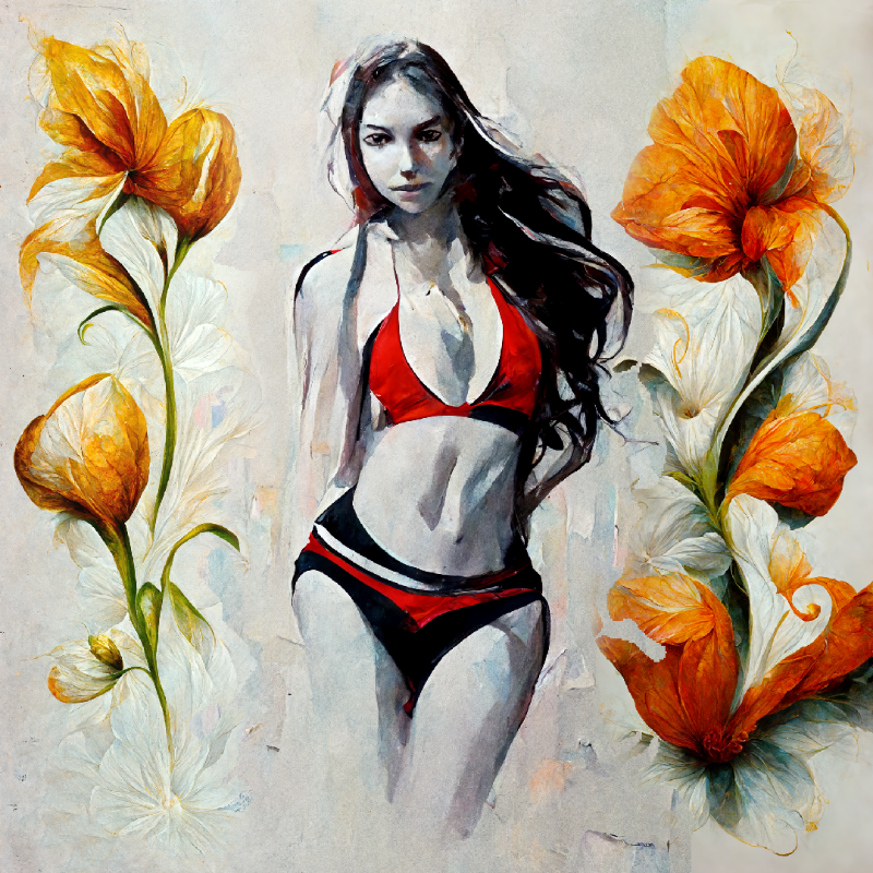 Girl and Flower #4 static token preview