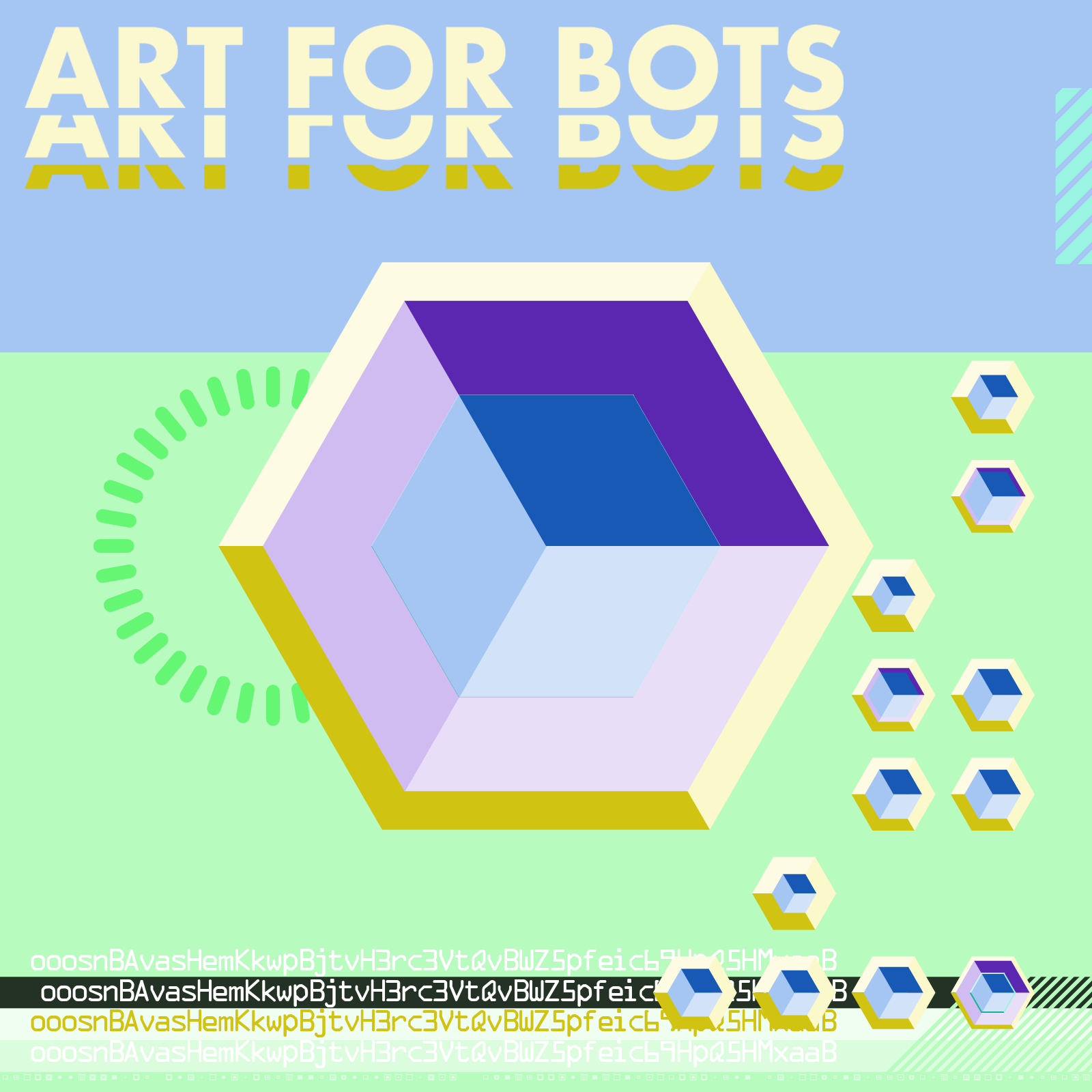 Hexagones - Art for Bots for Humans #16 static token preview