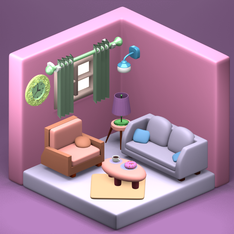 3D Fantasy Living room #19 static token preview