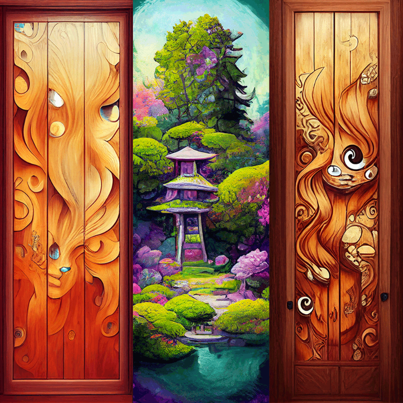 AI Japanese Garden in Spring #2 static token preview