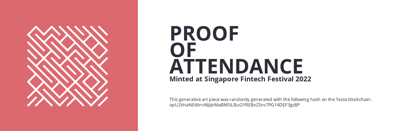 SFF2022 Proof of Attendance Token #301 static token preview
