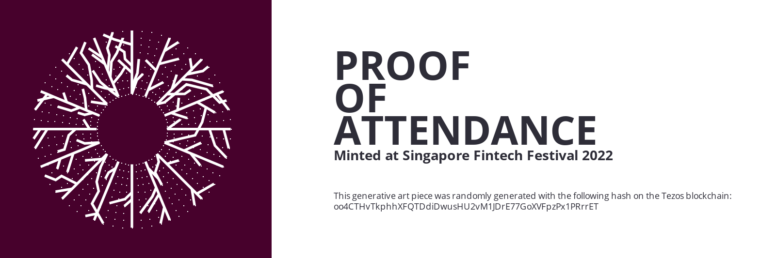 SFF2022 Proof of Attendance Token #2308 static token preview