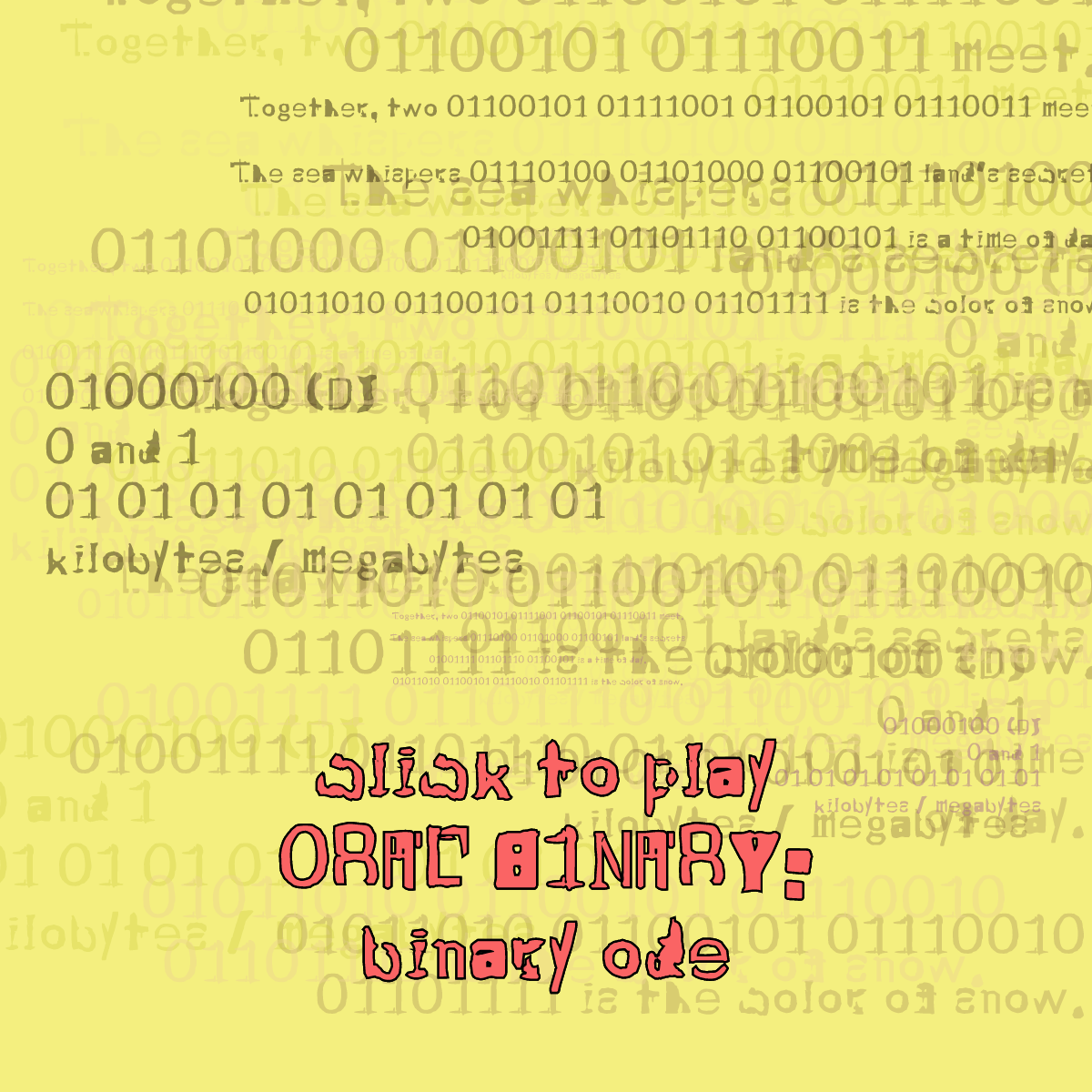 0RAL B1NARY: “BINARY ODE” #10 static token preview