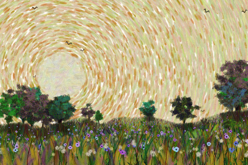 Flowers and Sky #10 static token preview